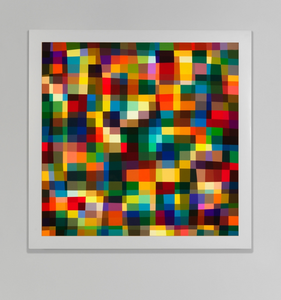 Spencer Finch, Color Test (600), 2013, Lightbox, 30 x 30 x 4.5 inches.