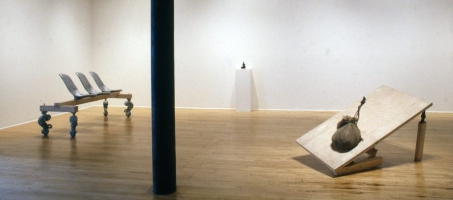 Installation view at Rhona Hoffman Gallery, Saint Clair Cemin, Sculpture, 1988