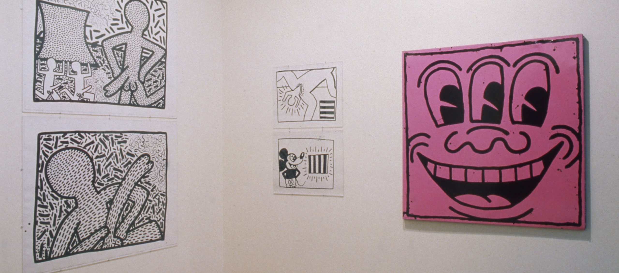Installation view at Young Hoffman Gallery, A New Sensibility, Keith Haring, 1982