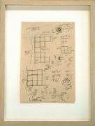 Sol Lewitt.&nbsp;&nbsp;Untitled,&nbsp;1966.&nbsp; Ink and pencil on paper, 13 x 9.75 inches, framed.&nbsp;&nbsp;