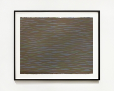 Sol Lewitt.&nbsp;Horizontal Brushstrokes (More or Less),&nbsp;2003. Gouache on paper, 26.25 x 34 x 1.25 inches, framed.