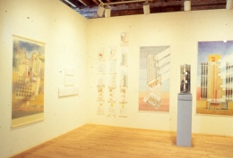 Installation view at Rhona Hoffman Gallery, Thomas Beeby, Lawrence Booth,&nbsp;Helmut Jahn, Krueck and Olsen,&nbsp;Stanley Tigerman, Architecture, 1983