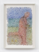 Richard Artschwager.&nbsp;&nbsp;Running Man,&nbsp;2011.&nbsp; Pastel on handmade paper, 17 x 11 inches.&nbsp;&nbsp;