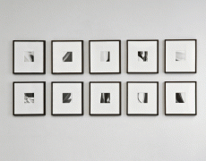 Ag, 2008, Silver Gelatin Print, 3.5 x 3.5 inches each &ndash; image, 12.25 x 12 inches each &ndash; framed; 29 x 81 x 1.5 inches- installed, Edition 4 of 5 from an Edition of 5 + 1AP.