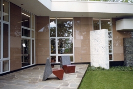 Installation view at Rhona Hoffman Gallery, Scott Burton, 1989.