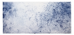 Anne Wilson.&nbsp;If We Asked about The Sky, 2020. Damask tablecloth, ink, hair embroidery, 60 x 108 inches (unframed).&nbsp;