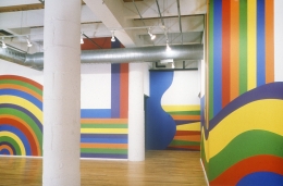 Installation view at Rhona Hoffman Gallery, Sol Lewitt, Circles, Arcs, and Bands, 1999