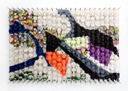 JACOB HASHIMOTO,&nbsp;Not every representation of the world will do,&nbsp;2021, Bamboo, acrylic, paper, wood, and Dacron, 56 3/8 x 81 7/8 x 8.25 inches