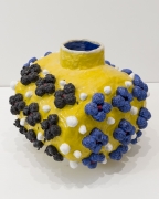 Variations on a Square (Yellow, Blue, Black),&nbsp;2020, Glazed Ceramic