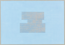 Study for Threshold - Plan, North [blue with orange on blue] #2
