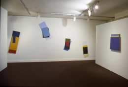 Installation view at Rhona Hoffman Gallery,&nbsp;Lucio Pozzi, Double and Triple Hangovers Turnovers Teas Side Relocations Swirls, 1979