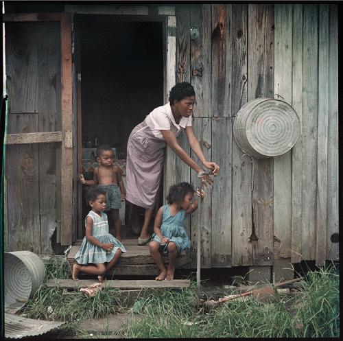Mother and Children, Mobile, Alabama, 1956, Archival pigment print, 28 x 28 inches.